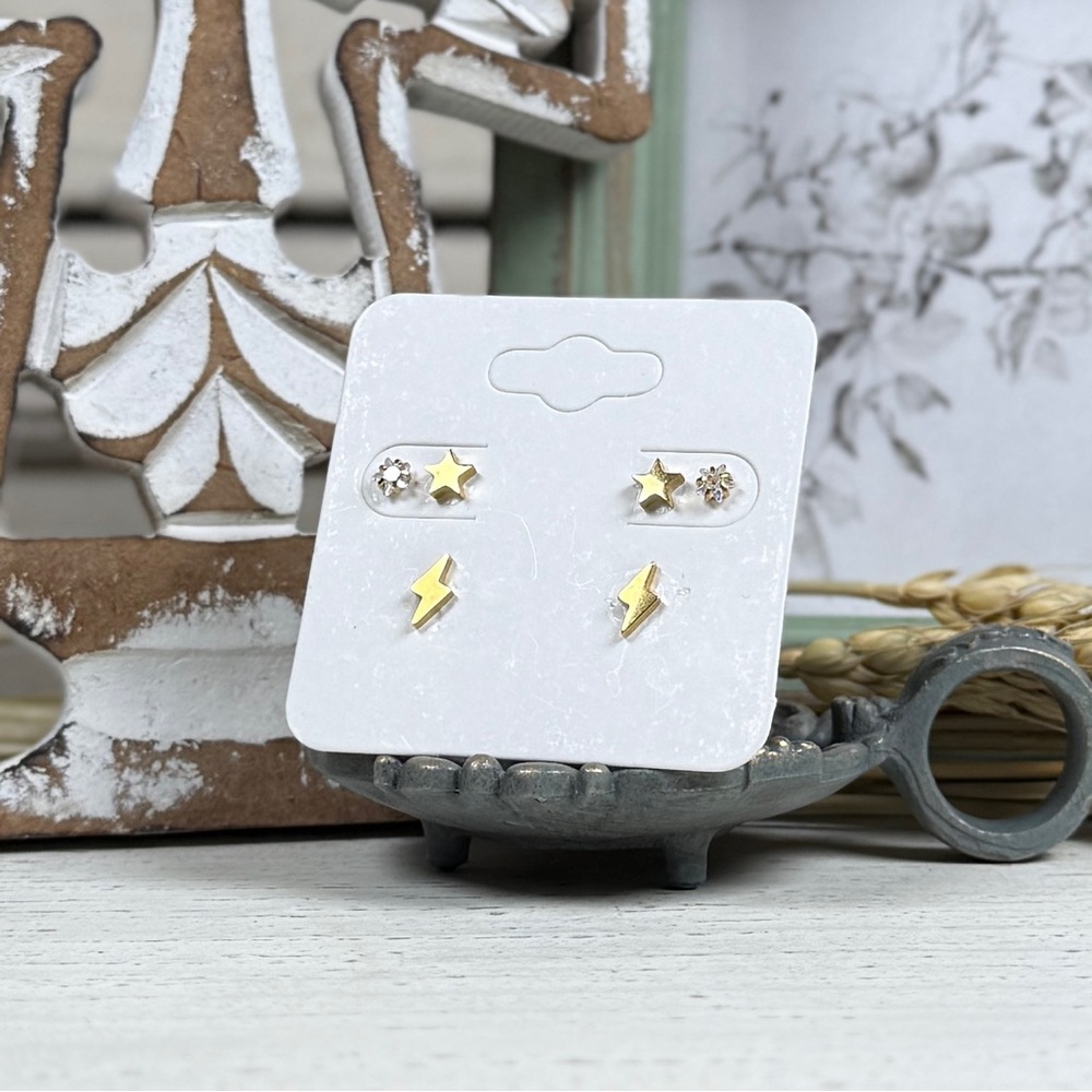 Pip Pop Ouchless Skylight Stud Earrings Set - Picture 5 of 7
